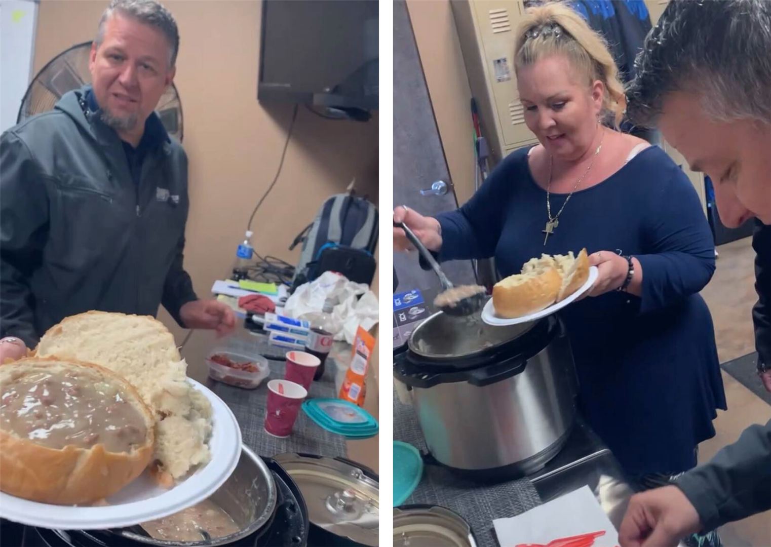 Graham Auto Repair Team Lunch Soup Bread Bowls